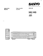 Sanyo VHR-150 Instruction Manual preview