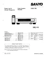 Sanyo VHR-150 Service Manual preview