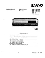 Preview for 1 page of Sanyo VHR-220 series Service Manual