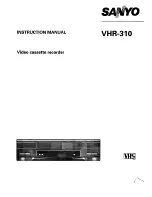 Preview for 1 page of Sanyo VHR-310 Instruction Manual