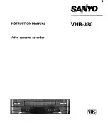 Preview for 1 page of Sanyo VHR-330 Instruction Manual