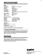 Preview for 20 page of Sanyo VHR-330 Instruction Manual