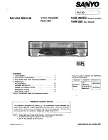 Sanyo VHR-350 Service Manual предпросмотр