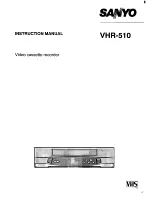 Sanyo VHR-510 Instruction Manual preview