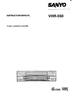 Sanyo VHR-550 Instruction Manual предпросмотр