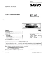 Sanyo VHR-550 Service Manual предпросмотр