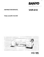 Sanyo VHR-610 Instruction Manual preview