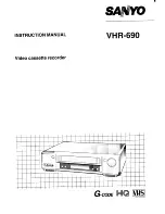 Preview for 1 page of Sanyo VHR-690 Instruction Manual