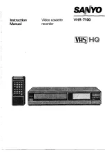 Preview for 1 page of Sanyo VHR-7100 Instruction Manual