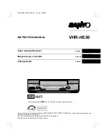 Sanyo VHR-H530 Instruction Manual preview