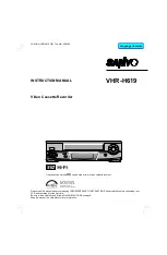 Preview for 1 page of Sanyo VHR-H619 Instruction Manual