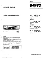 Sanyo VHR-VK210A Service Manual preview