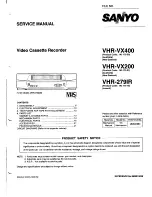 Предварительный просмотр 1 страницы Sanyo VHR-VX200 Service Manual