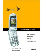 Preview for 1 page of Sanyo VI 2300 - Sprint PCS Vision Phone Phone Manual