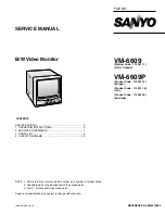 Предварительный просмотр 1 страницы Sanyo VM-6609 Service Manual