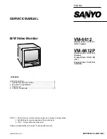 Sanyo VM-6612 Service Manual предпросмотр