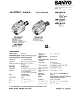 Sanyo VM-EX220P Adjustment Manual preview