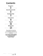 Preview for 2 page of Sanyo VM-PS12 Instruction Manual