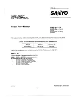 Sanyo VMC-8114 Service Manual предпросмотр