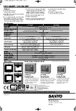 Preview for 2 page of Sanyo VMC-8114PA Specifications