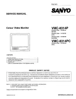 Предварительный просмотр 1 страницы Sanyo VMC-8314P Service Manual