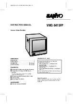 Sanyo VMC-8415FP Instruction Manual preview