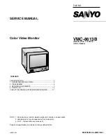 Предварительный просмотр 1 страницы Sanyo VMC-8613B Service Manual