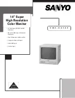 Sanyo VMC-8614F - 14" Super High Resolution Color Monitor Specification Sheet preview