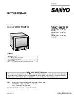 Предварительный просмотр 1 страницы Sanyo VMC-8621P Service Manual