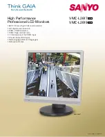 Sanyo VMC-L2617 - High Performance Professional 17" LCD Monitor Specifications предпросмотр