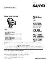 Sanyo VPC-C6EXBK Service Manual preview