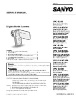 Sanyo VPC-CA8EXBK Service Manual preview