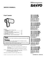 Sanyo VPC-CG100EXBK Service Manual preview