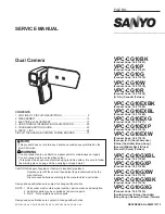 Sanyo VPC-CG10EXBK Service Manual preview