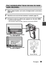 Предварительный просмотр 47 страницы Sanyo VPC-CG10P - Xacti Camcorder - 720p (French) Manuel D'Instructions