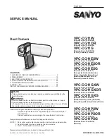 Sanyo VPC-CG11EXG Service Manual preview