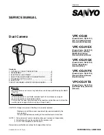 Sanyo VPC-CG21EX Service Manual preview