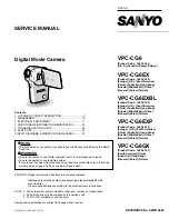 Preview for 1 page of Sanyo VPC-CG6EXBL Service Manual