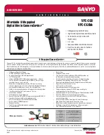 Preview for 1 page of Sanyo VPC-CG9 - Xacti Camcorder - 9.1 MP Specifications