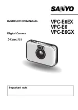 Предварительный просмотр 1 страницы Sanyo VPC-E60 Instruction Manual