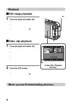 Предварительный просмотр 6 страницы Sanyo VPC-E60 Instruction Manual