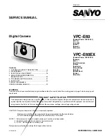 Sanyo VPC-E60 Service Manual preview