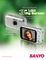Sanyo VPC-E6U - 6-Megapixel Digital Camera Brochure & Specs preview