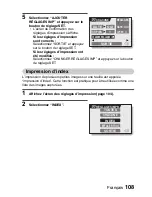 Предварительный просмотр 114 страницы Sanyo VPC-E6U - 6-Megapixel Digital Camera (French) Manuel D'Instructions