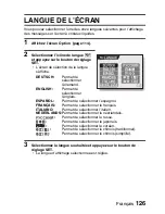 Предварительный просмотр 132 страницы Sanyo VPC-E6U - 6-Megapixel Digital Camera (French) Manuel D'Instructions