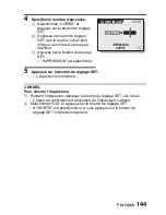 Предварительный просмотр 150 страницы Sanyo VPC-E6U - 6-Megapixel Digital Camera (French) Manuel D'Instructions