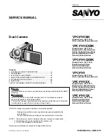 Sanyo VPC-FH1BK - Xacti Camcorder - 1080p Service Manual preview