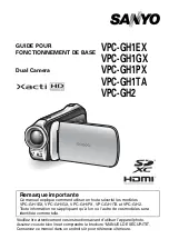 Preview for 1 page of Sanyo VPC-GH2 - Full HD 1080 Video (French) Mode D'Emploi