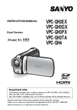 Sanyo VPC-GH4 - Full HD 1080 Video Instruction Manual предпросмотр