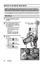 Предварительный просмотр 6 страницы Sanyo VPC HD1 - Xacti Camcorder - 720p Instruction Manual